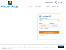 Tablet Screenshot of goldenhotels.com